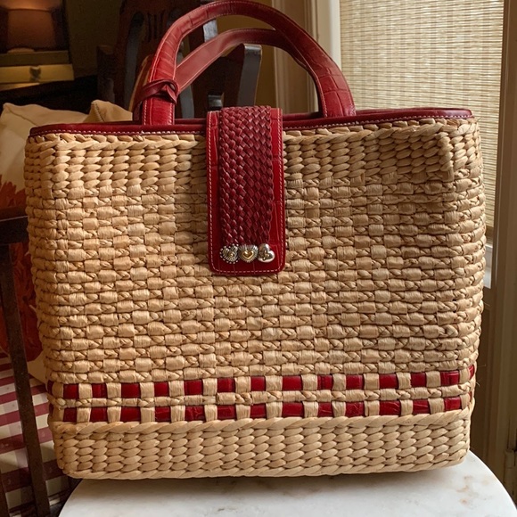 Brighton Handbags - ☀️ BRIGHTON wicker & leather tote bag